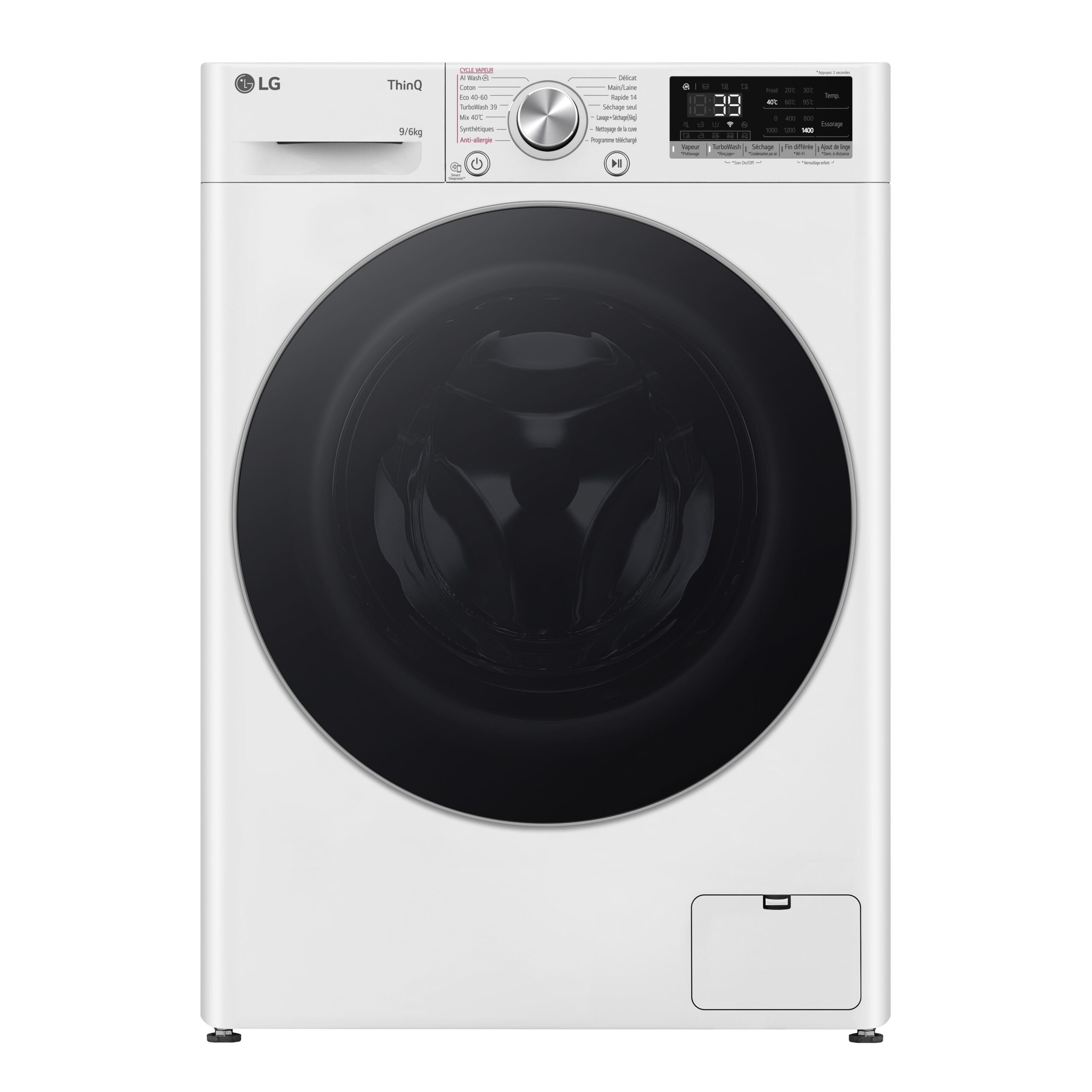 Lave-linge séchant LG F964R71WRST 9/6 kg Blanc