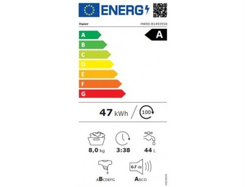 Haier I-Pro Series 3 HW80-B14939S8-FR - Machine à laver - largeur : 59 cm - profondeur : 62 cm - hauteur : 85 cm – Image 4