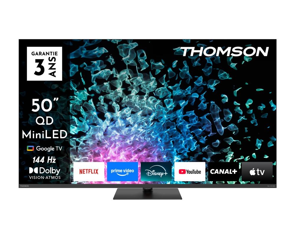 TV Thomson Mini LED QLED 50MG7C15 50 pouces 4K UHD Smart TV
