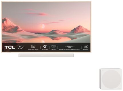 Pack TV TCL 75A300PRO QLED Pro 75 pouces 4K UHD Smart TV