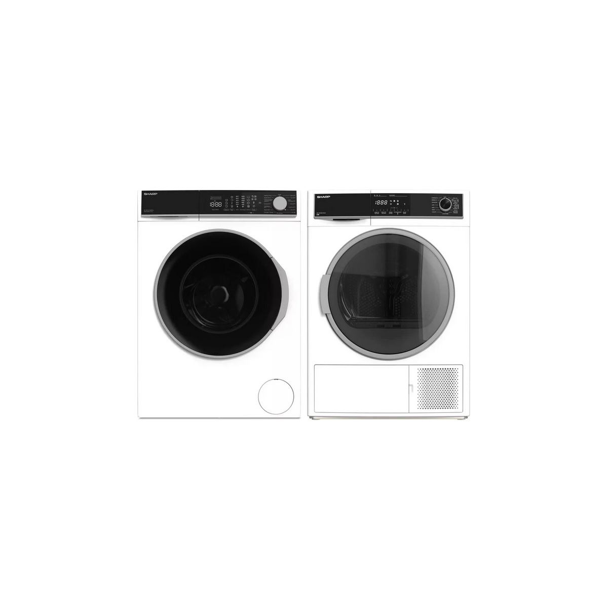 Pack Sharp lave-linge 9 kg sèche-linge 8 kg