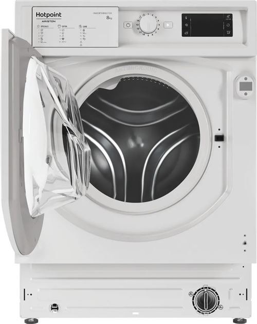 HOTPOINT - Classe A - Anti-tache 100 Encastrable - 8 kg 1400 tr/min blanc - BIWMHG8146EU – Image 2