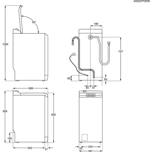 Lave-linge Top AEG LTR7C6151A – Image 3
